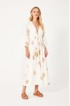 Vestido Midi Bordado Acetinado