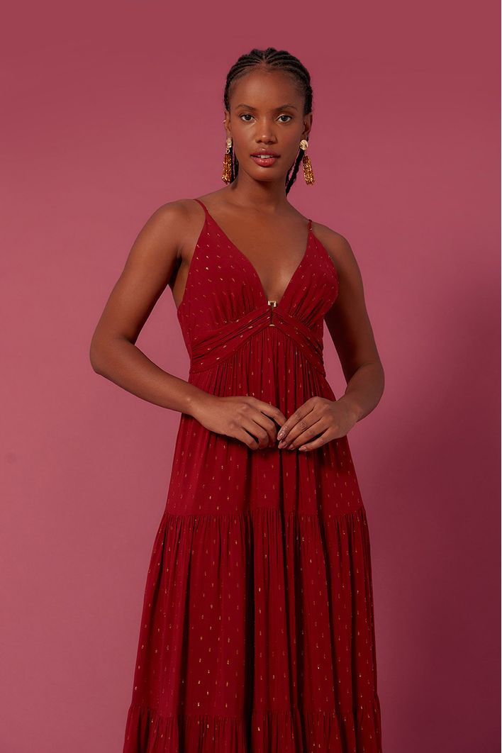 Vestido Longo Lurex