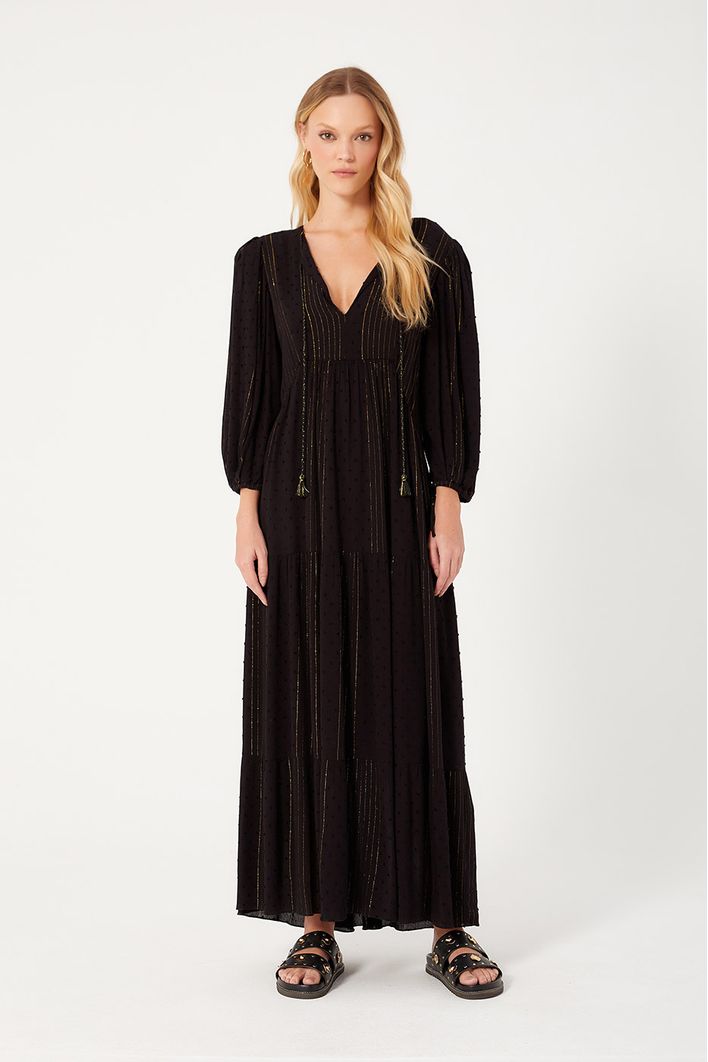Vestido Longuete Lurex