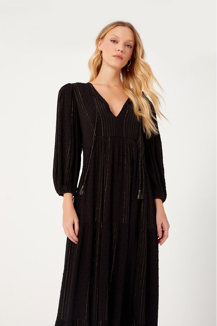 Vestido Longuete Lurex