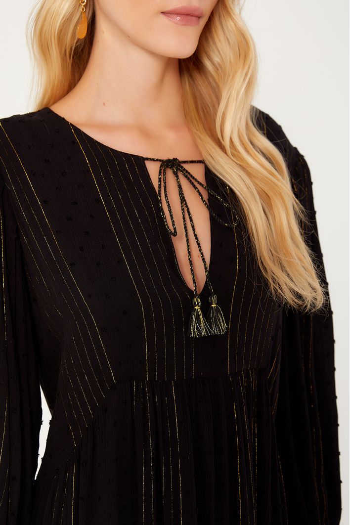 Vestido Longuete Lurex
