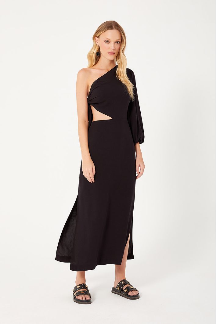 Vestido Longuete Um Ombro Só