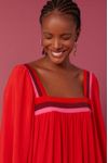 Vestido Crepe Longuete Com Retilinea