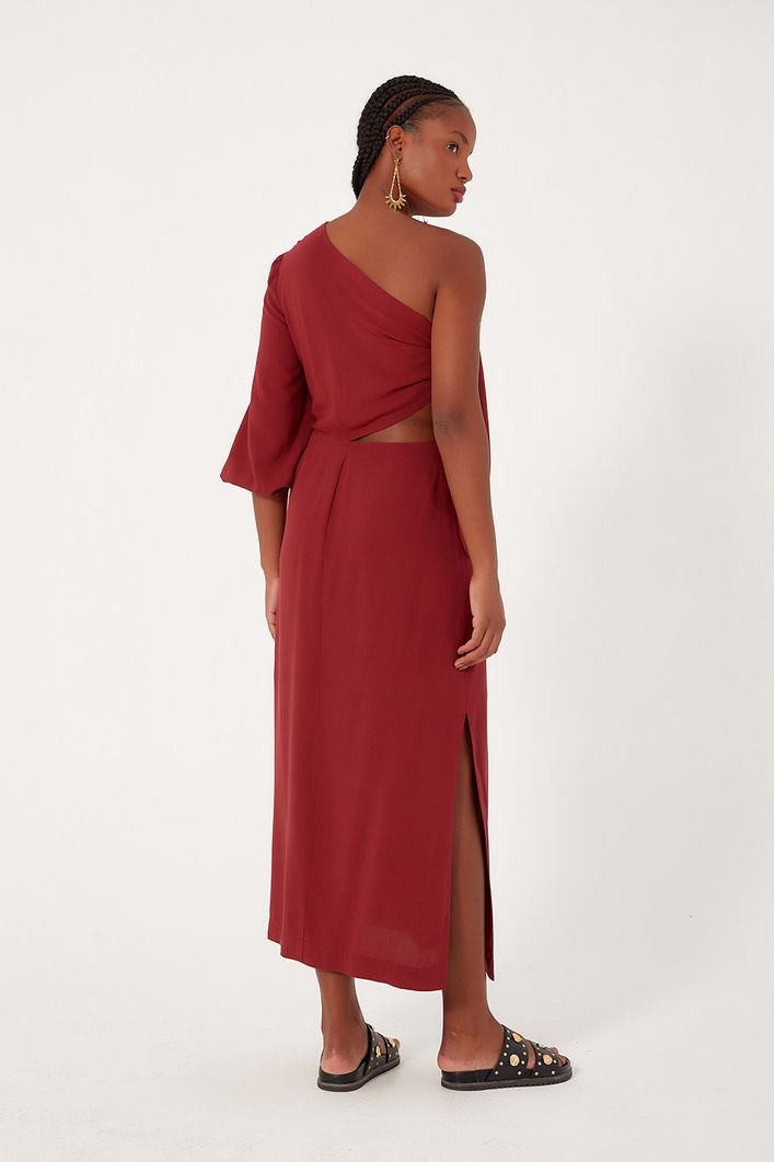 Vestido Longuete Um Ombro Só