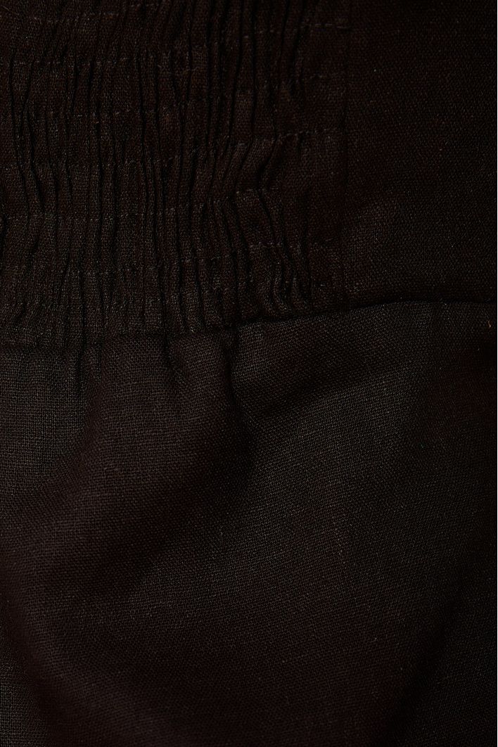 Vestido Linho Midi Com Fenda
