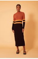 Vestido Malha Canelada 3 Cores