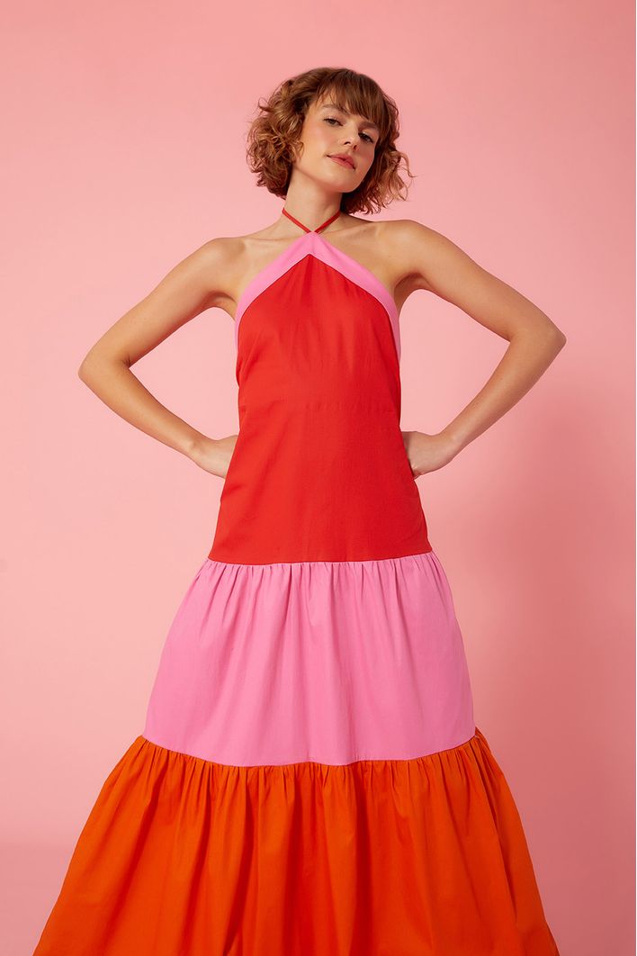 Vestido Midi Recortes