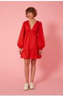 Vestido Curto Detalhe Lastex