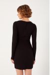 Vestido Canelado Busto Franzido
