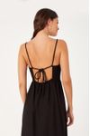 Vestido Linho Midi Recortes