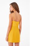 Vestido Curto Linho Amarração Busto