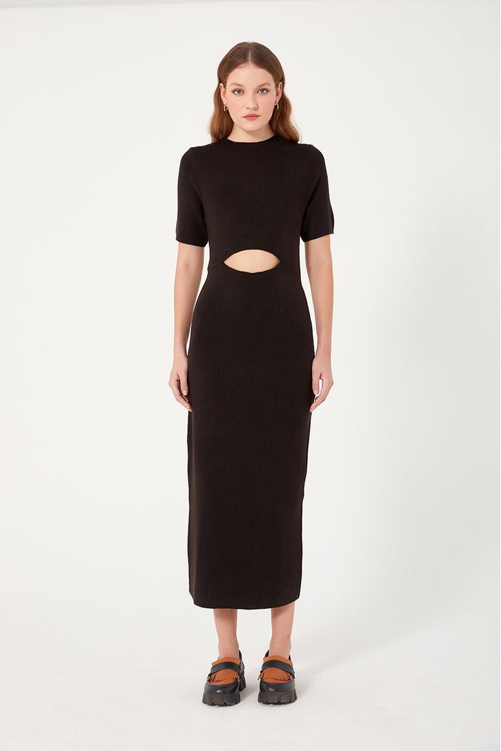 Vestido Tricot Vazado