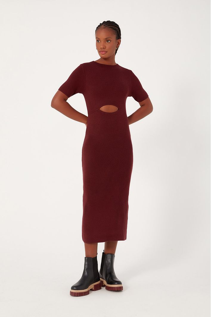 Vestido Tricot Vazado