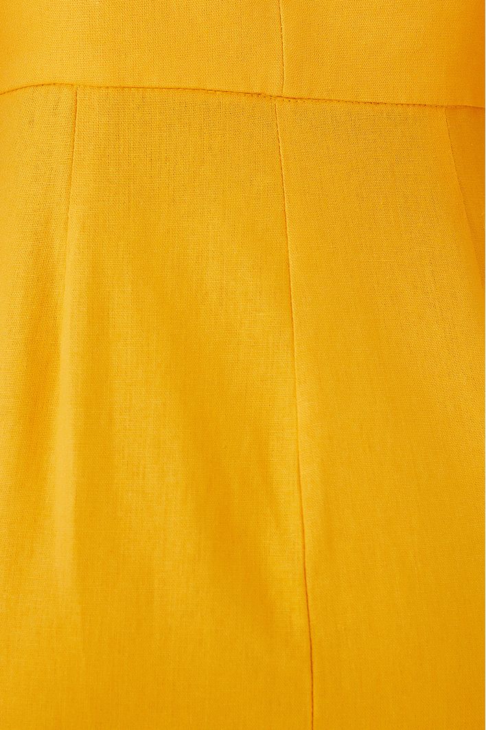 Vestido Curto Linho Amarração Busto