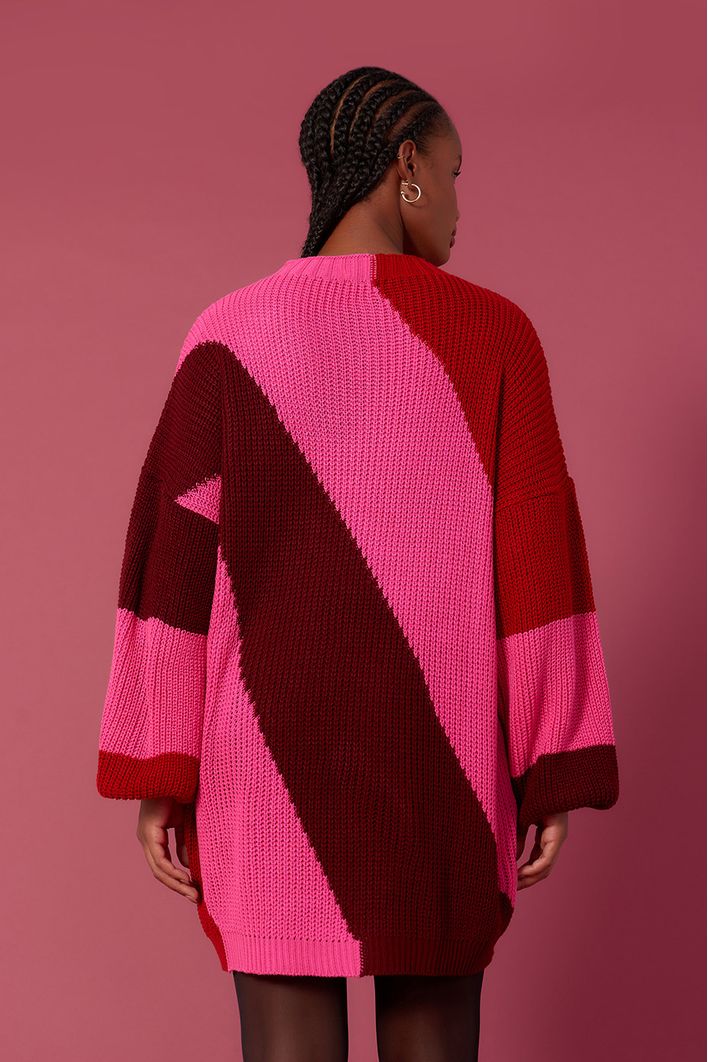 Vestido Tricot Três Cores