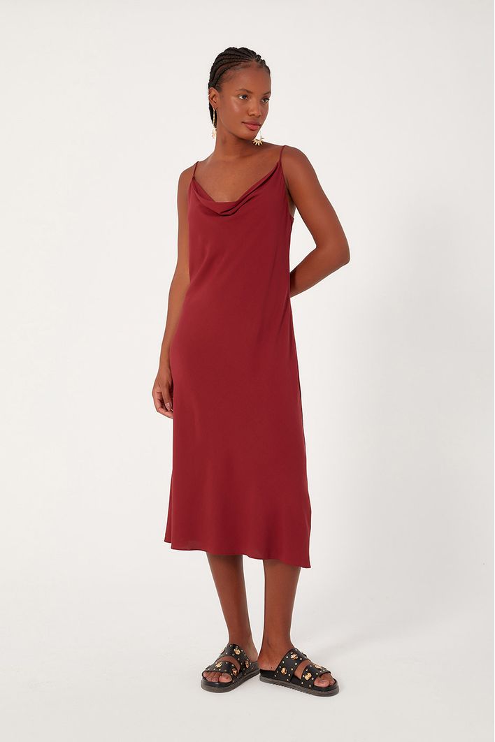 Vestido Crepe Slim