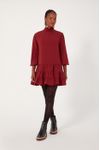 Vestido Crepe Curto Gola Alta
