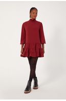 Vestido Crepe Curto Gola Alta