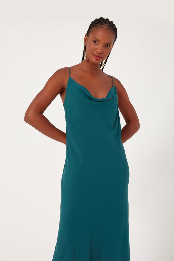 Vestido Crepe Slim