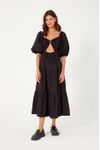 Vestido Midi Manga Bufante