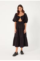 Vestido Midi Manga Bufante