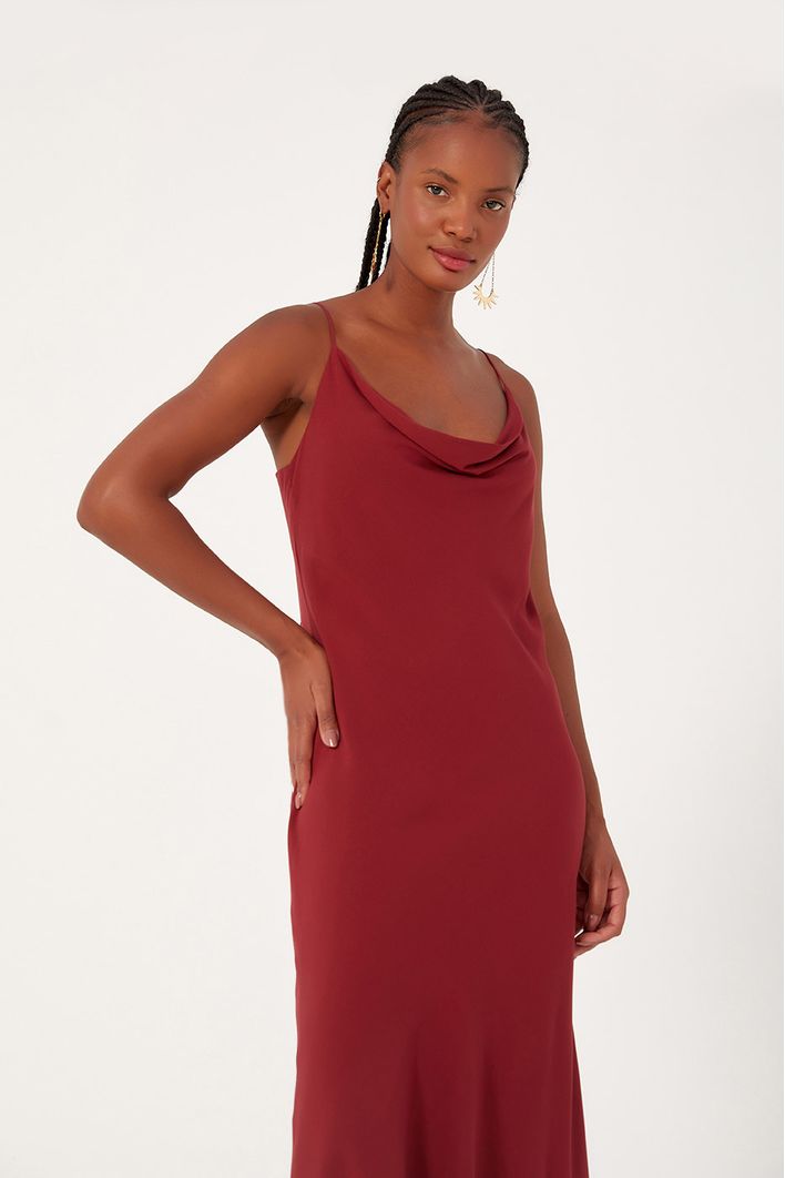 Vestido Crepe Slim
