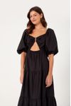 Vestido Midi Manga Bufante