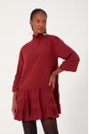 Vestido Crepe Curto Gola Alta