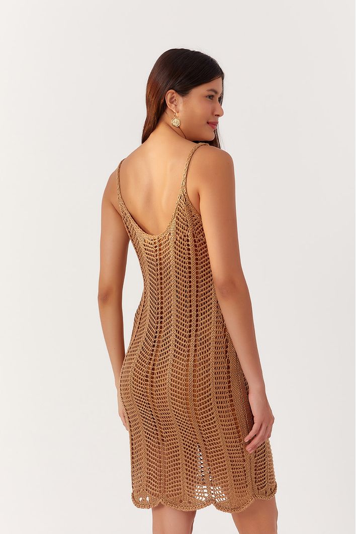 Vestido Curto Tricot Lurex