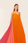 Vestido Crepe Cropped Recortes Laterais