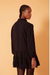 Vestido Crepe Curto Gola Alta