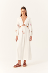 Vestido Cropped Linho Bordado Luar