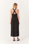 Vestido Risca de Giz Pala Com Botões