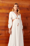 Vestido Cropped Linho Bordado Luar