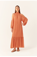 Vestido Cropped Lurex Recorte Ombro