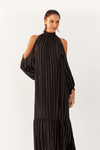 Vestido Cropped Lurex Recorte Ombro