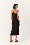 Vestido Cetim Decote Com Renda