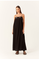 Vestido Midi Linho Bordado Sonhos