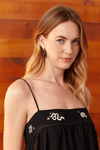 Vestido Midi Linho Bordado Sonhos