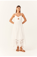 Vestido Longo Laise Busto Franzido