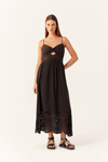 Vestido Longo Laise Busto Franzido