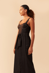 Vestido Linho Midi Utilitário