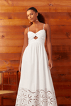 Vestido Longo Laise Busto Franzido