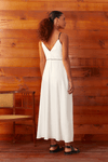 Vestido Linho Cropped Com Viés