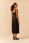 Vestido Linho Midi Utilitário