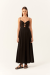 Vestido Cropped Linho Detalhe Metal