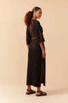 Vestido Linho Midi Tassel Colorido