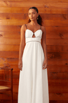 Vestido Linho Cropped Com Viés