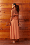 Vestido Cropped Linho Detalhe Metal