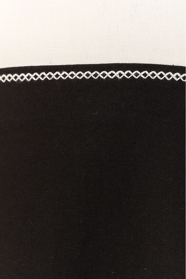 Vestido Cropped Linho Bordado Borboleta